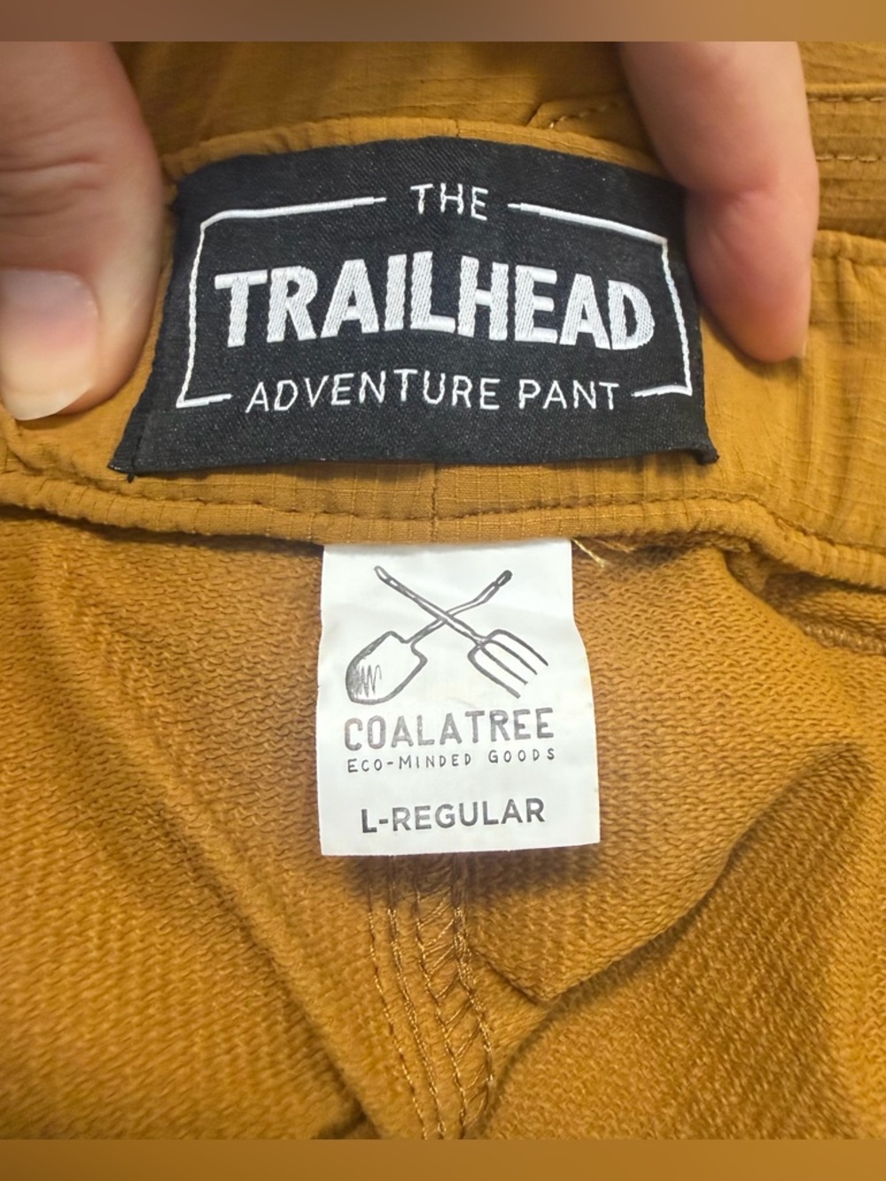 Coalatree Trailhead adventure pants in sand color, size Large - Picture 10 of 11